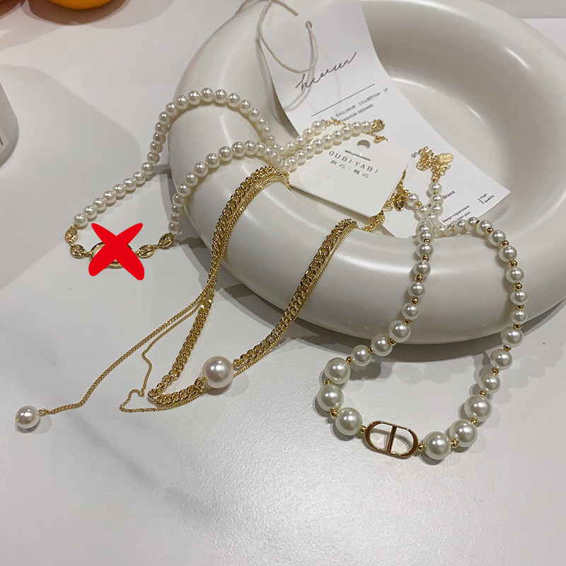 全店清仓｜CD珍珠复古爱心月亮兔子S925银｜纯银项链手链组92-115
