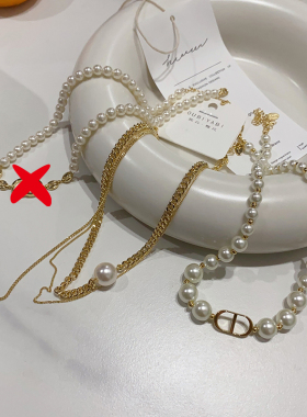 全店清仓｜CD珍珠复古爱心月亮十字架兔子｜纯银项链手链组92-115