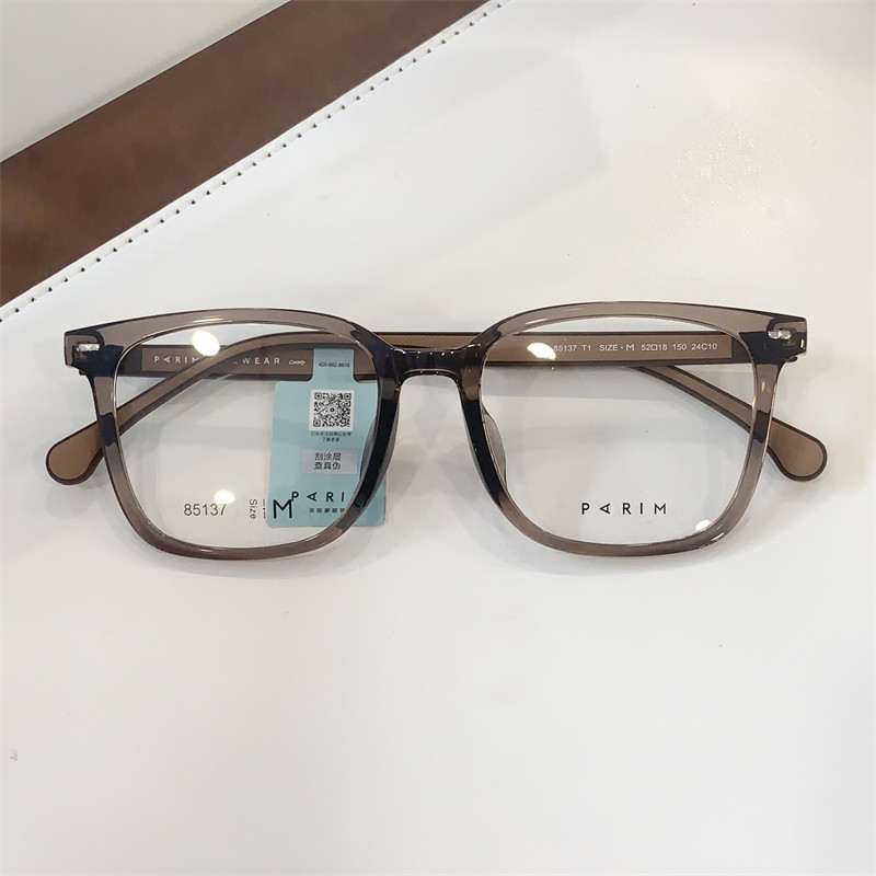 PARIM派丽蒙镜框2025新款超轻潮时尚款超轻复古塑钢腿近视架85137