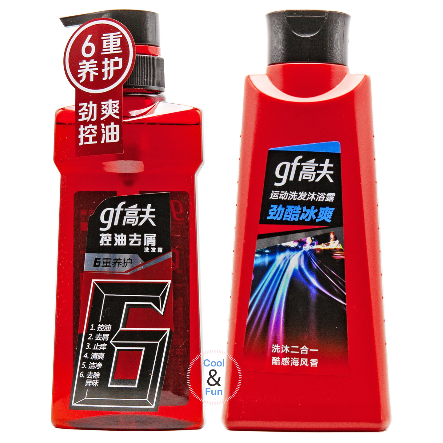 高夫男士控油/2合1洗发沐浴400ml