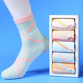 袜子女中筒袜女士棉袜秋冬季 ins潮网红款 长筒女袜可外穿可爱长袜