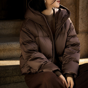 美拉德小火炉！高端95白鹅绒连帽羽绒服 冬季短款/长款女装鹅绒服