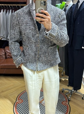 让定制RTions 爱穿衣服的让先生 银色小香风夹克