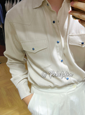 Rebeldon 2025ss 西部衬衫 Western shirt 绿松石纽扣经典内搭