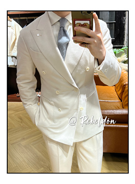 爱穿衣服的让先生 防水浅咖色薄法兰绒单西