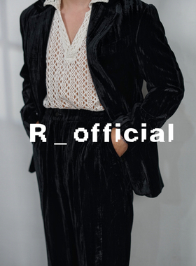 爱穿衣服的让先生 黑色丝绒廓形西装