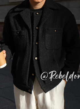 羊毛小香风假两件夹克 厚实保暖