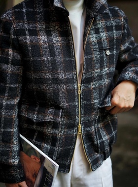 RTions 让定制 格纹飞行员夹克 圈圈羊毛款