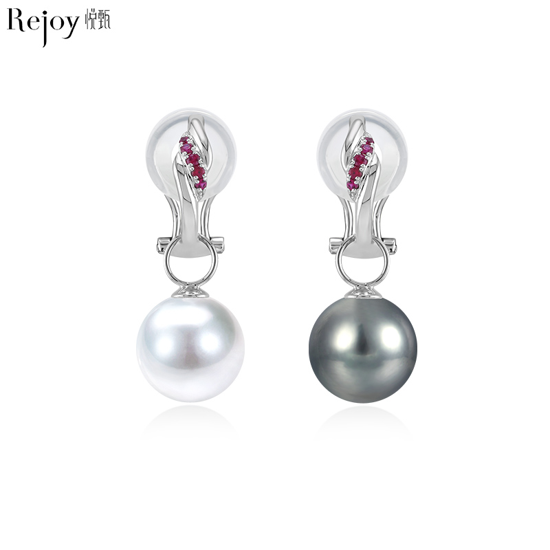 茹嫣耳扣款-两戴18K金红宝石耳夹