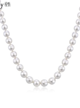 悦甄微巴洛克极光爱迪生白色串珠9-12mm