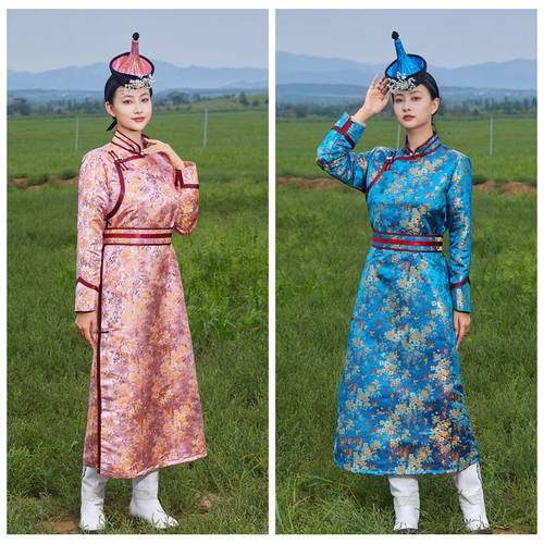 蒙古服装传统女士民族舞蹈演出服