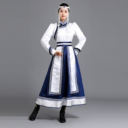 传统蒙古袍女士蒙古服装