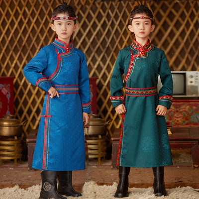 儿童蒙古袍六一元旦演出表演服