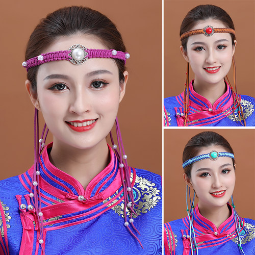 男女通用蒙古可调节少数民族皮绳