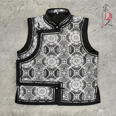 立领盘扣蒙古马甲夹坎肩民族风日常生活装 蒙美人蒙古元 素马甲男士