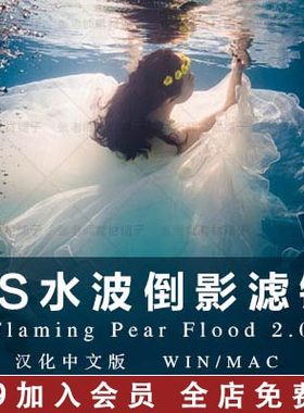 PS水波纹倒影滤镜插件 特效果水面素材win+mac中文汉化