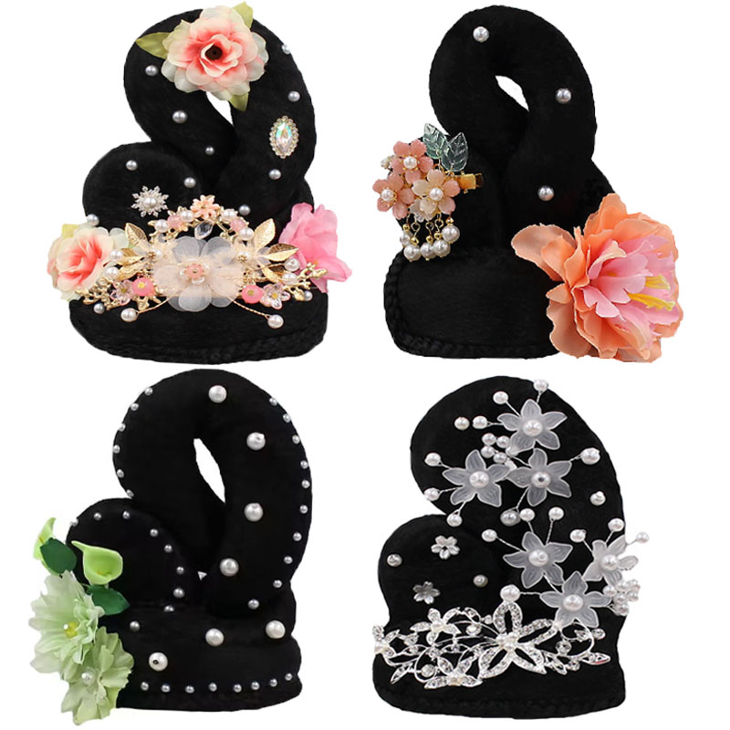 古典舞头饰演出假发发髻汉服造型