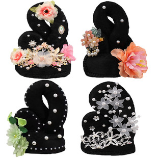 古装成人儿童古典舞民族舞汉服头饰假发髻丽人行舞蹈发饰飞天演出