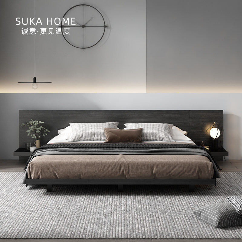 北欧落地矮床现代简约榻榻米日式双人床1.8米酒店公寓1.5板式床架|ruв категории жилой мебели, кровать класса, пластинчатый кровать - от Buy2taobao.com для оказания профессиональной услуги покупки агента Taobao