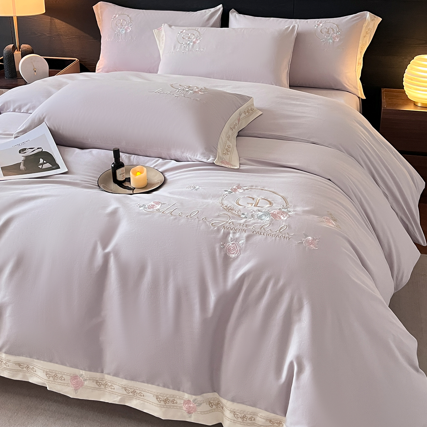 秋冬A类60支纯棉磨毛四件套