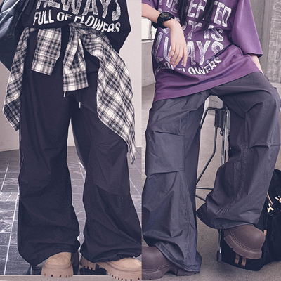 冷大娘高价工装裤休闲宽松伞兵裤