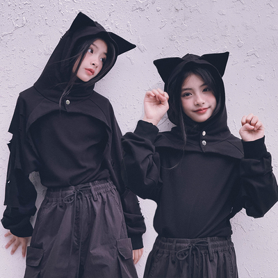 冷大娘中大童高腰爵士街舞表演服