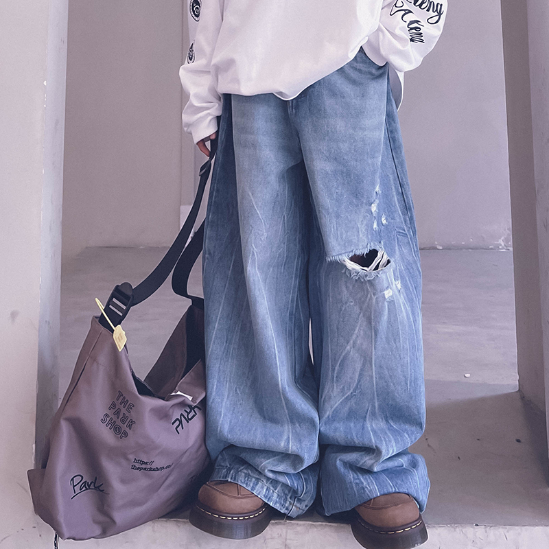 冷大娘软牛仔水洗工艺长裤亲子款