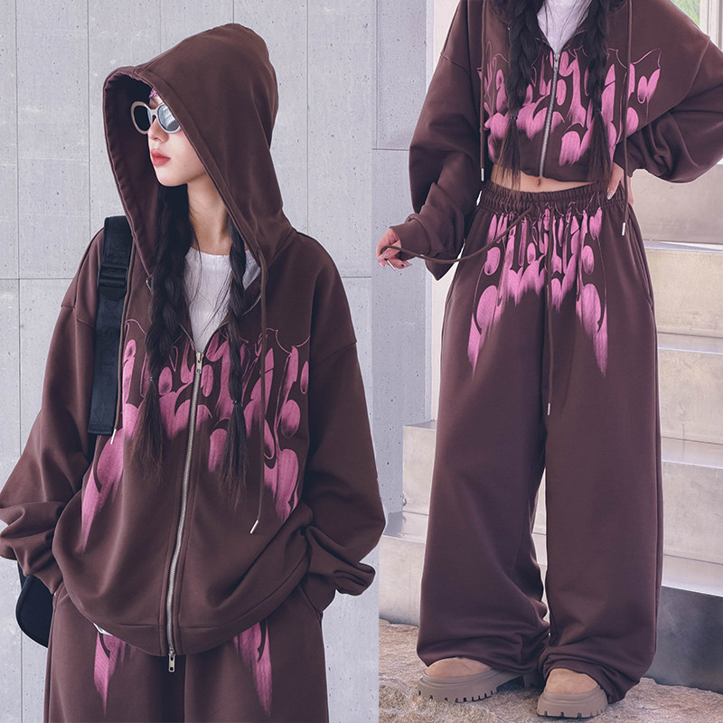 冷大娘春夏中大童休闲运动套装街舞表演出服走秀上衣校服外套长裤