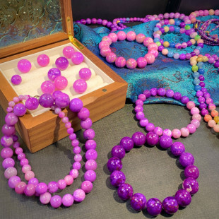 皇家紫舒俱来手串 天然原矿帝王紫舒俱来手串 南非老矿玉化舒俱来