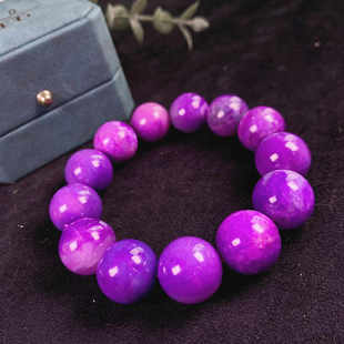 潮生石舒俱来皇家紫手串 皇家紫舒俱来手串 南非老矿料玉化舒俱来