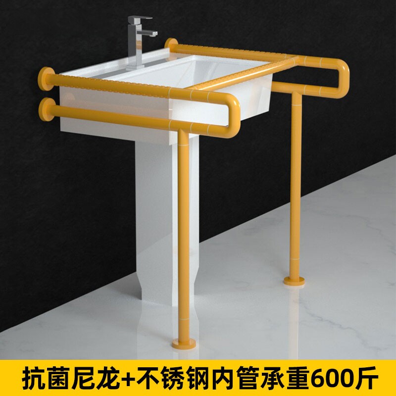 医院厕所立柱盆不锈钢加固扶手公共厕所老人无障碍残疾人拉手防滑图片