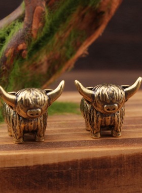 可爱牛牛摆件铜牛小牦牛公牛假山花盆微观造景动物摆设装饰品礼品