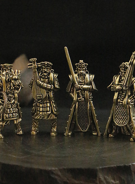 中式桌面装饰批发山水小摆件黄铜