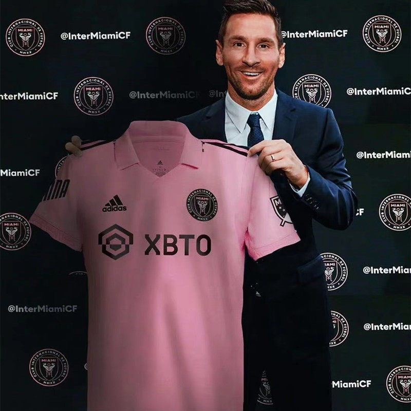 新款正品美职联2324迈阿密国际主客场球迷版球衣10号梅西贝克汉姆