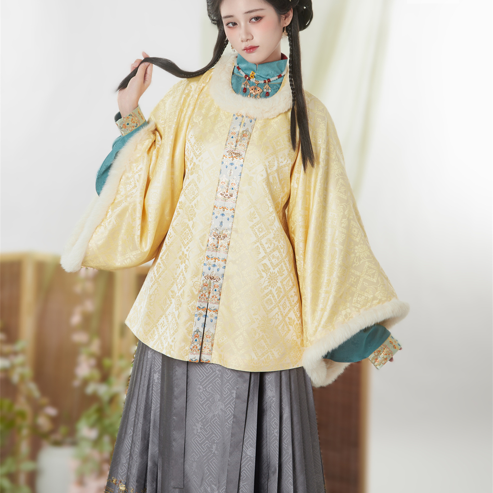 【福禄双全】昭君袄圆领披袄仿古画帝尧汉服女外套