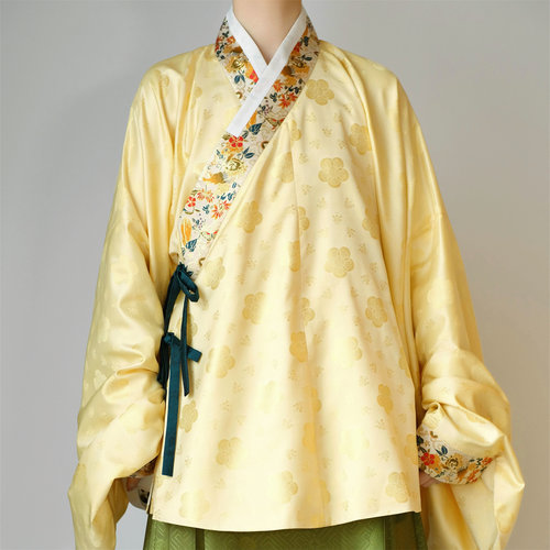 【好狮发生交领】短袄帝尧汉服原创明制汉服黄色