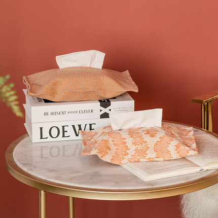 赫本家布艺美式棉麻纸巾袋北欧创意抽纸袋客厅茶几餐桌纸巾盒车载