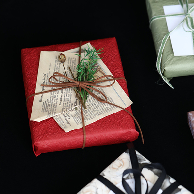 赫本家相框红色蝴蝶结礼品包装纸