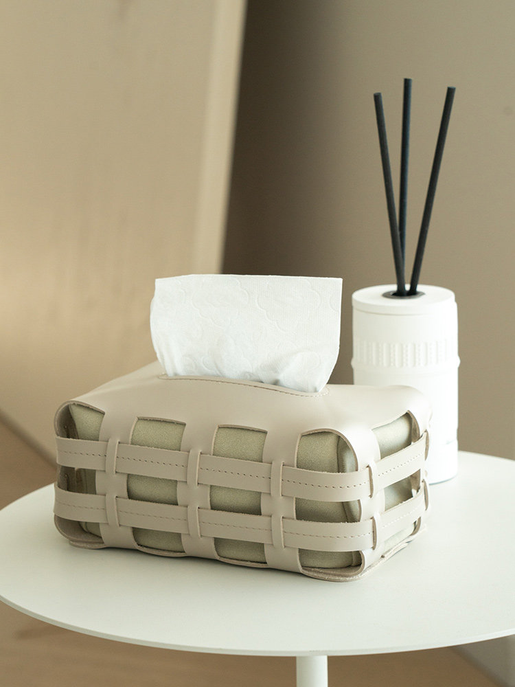 现代简约拼接皮革创意艺术感纸巾盒客厅餐桌抽纸盒家用收纳纸巾盒,收纳整理,纸巾盒,淘宝优惠券,粉丝福利购,淘宝优惠卷