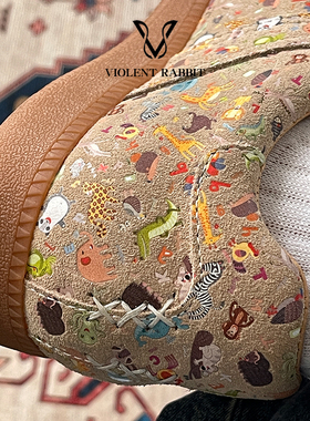 VR兔爷 24ssGAT德训鞋动物园系列 男女情侣mm6春季新款真皮板鞋