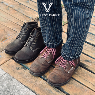 VR兔爷【木匠】工装靴CFS疯牛皮男扁头固特异阿美咔叽大逃亡短靴