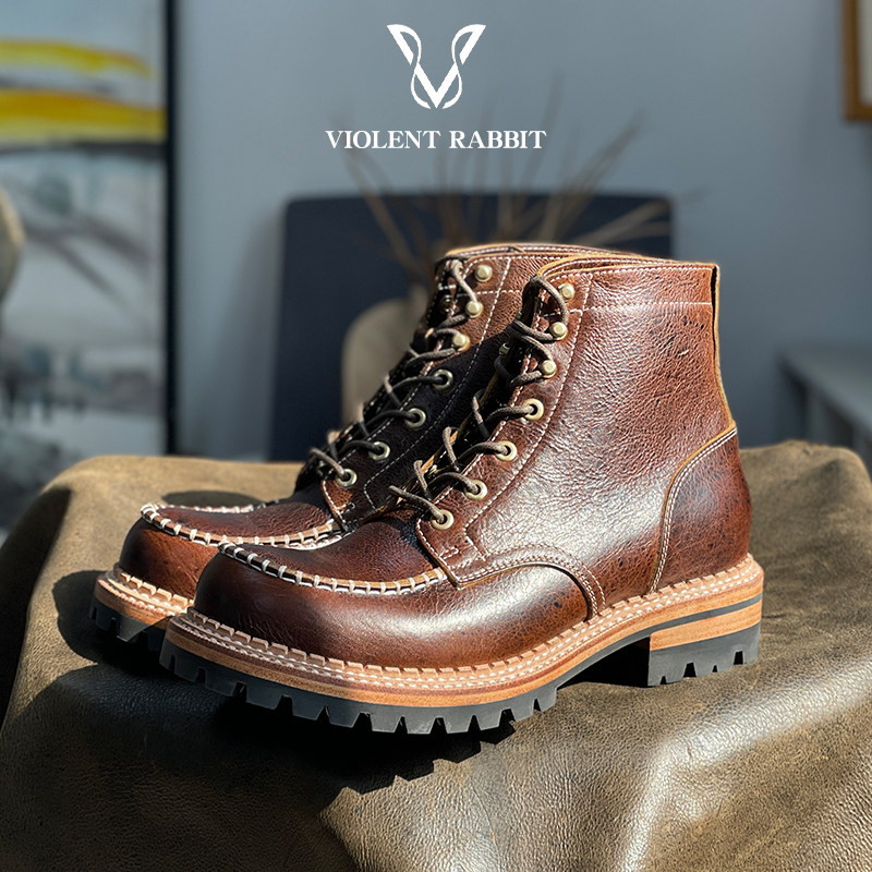 油蜡kudu羚羊皮！工装靴高端定制