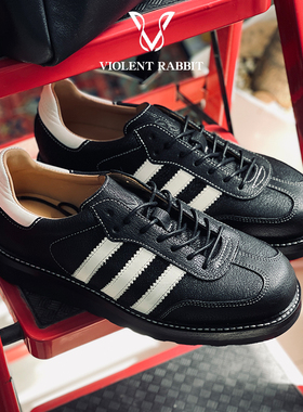 VR兔爷定制缩纹鹿皮德训鞋blake-rapid低帮工装男鞋时尚休闲板鞋