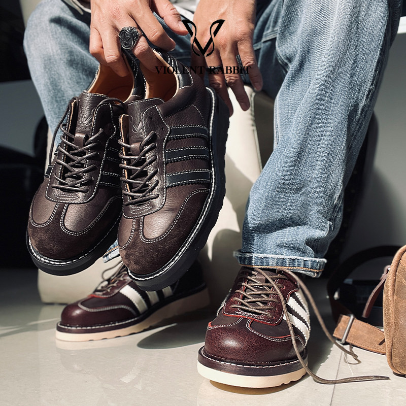 驯鹿皮！透气休闲德训鞋