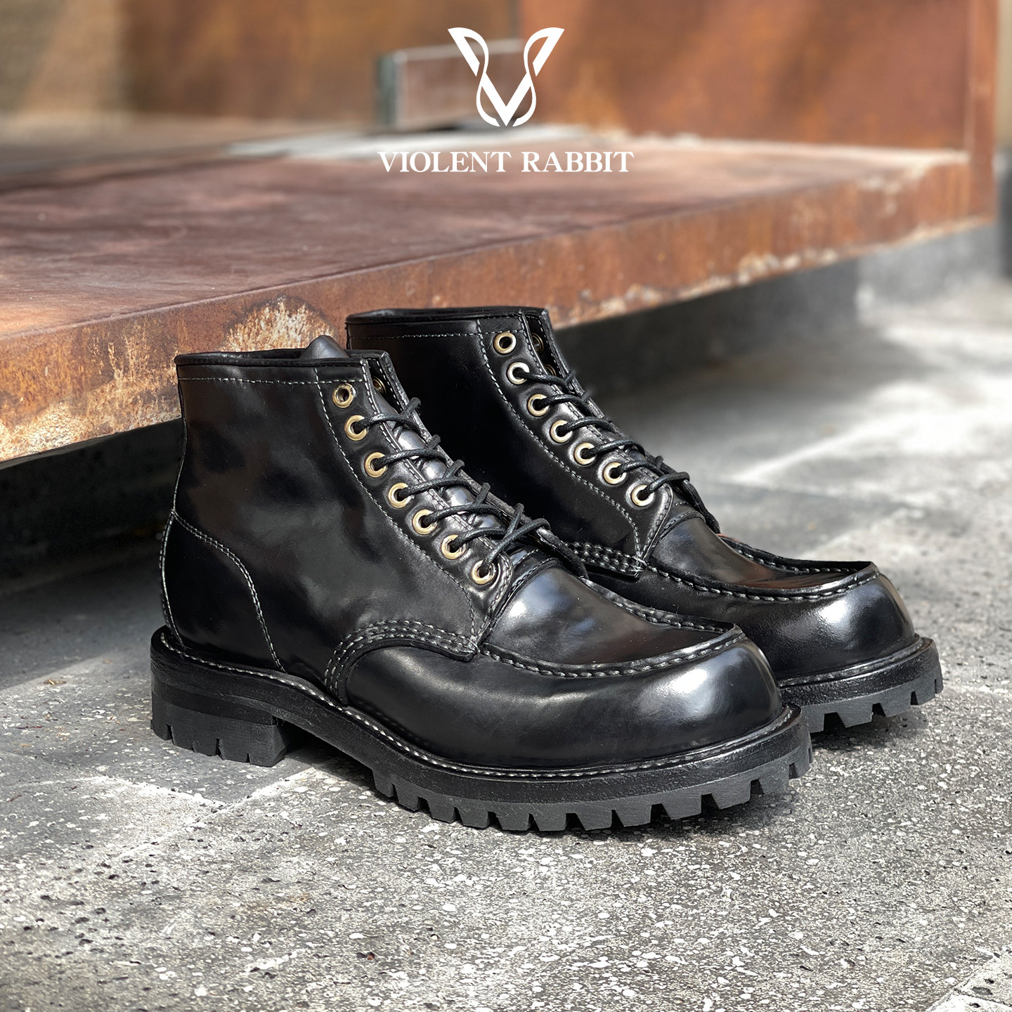 VR兔爷 马臀皮875工装靴水洗做旧舒适美式复古手工固特异阿美咔叽