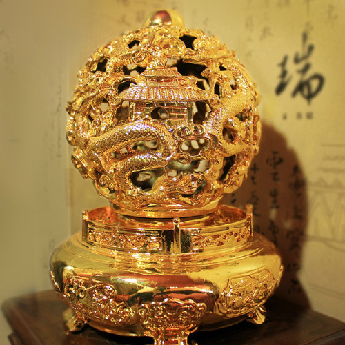 慈风阁可洒净黄铜九转乾坤鼎家居吉祥摆件时来好运鼎针对流年运势 - 封面