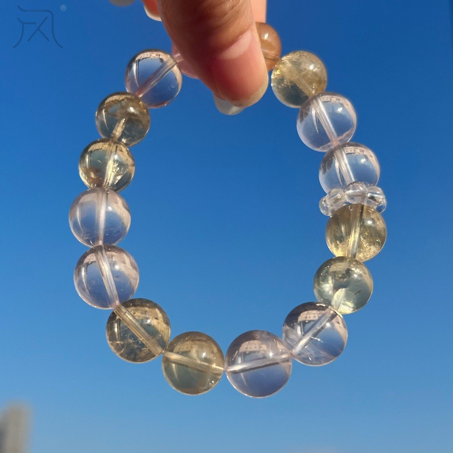 【千金】温柔六芒星粉水晶黄水晶手串高级感手链生日礼物送闺蜜女