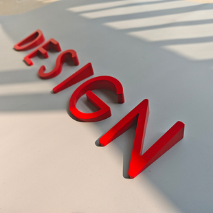 斜面字门头亚克力招牌广告字定做斜坡字公司背景墙logo三维立体字