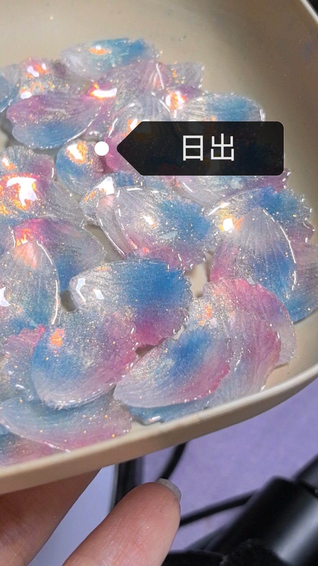 【极光】原创超薄树脂花瓣汉服发簪古风花瓣DIY初暝手作