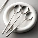 饭勺高颜值ins风长柄勺家用干饭勺汤勺304不锈钢勺子 米立风物韩式